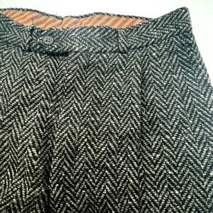 BRUNO DE ANGELIS Mens 38 Vintage Italian Milano Designer 100% Wool Trouser Pants